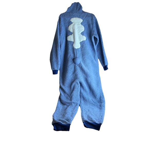 Disney Lilo Stitch Adult Halloween Costume Pajamas 1-Piece Hooded Size XL Blue - Picture 3 of 6